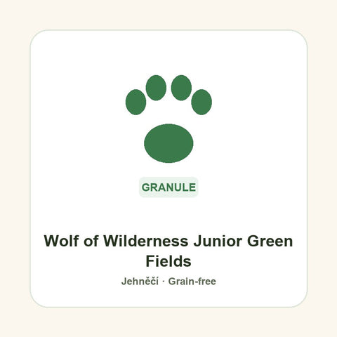 Wolf of Wilderness Junior Green Fields – Jehněčí